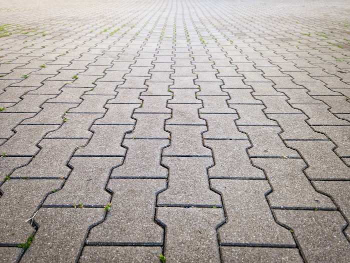 Paver block driveway pattern