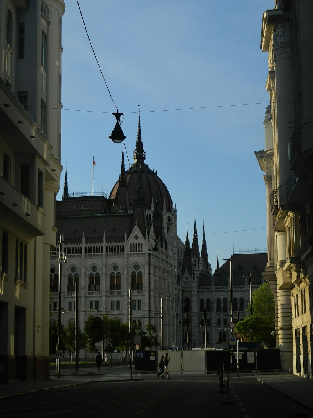 a street with buildings on either side