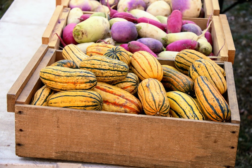 a box of colorful vegetables