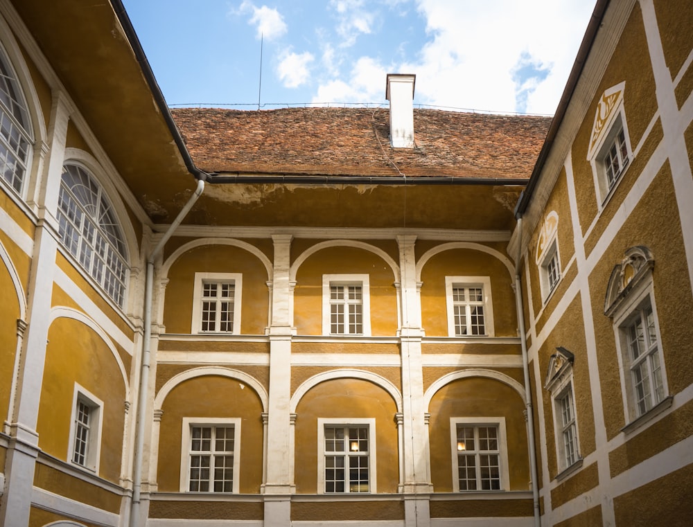 a building with a roof