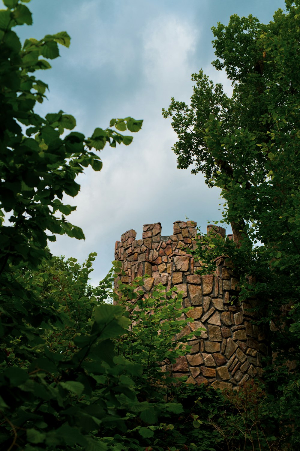 a stone clock tower