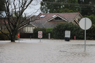 a house with a sign in front of it
