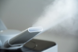 a close-up of a white device