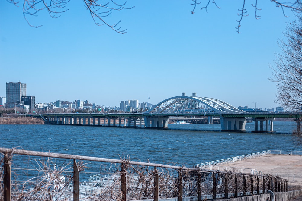 a bridge over a body of water