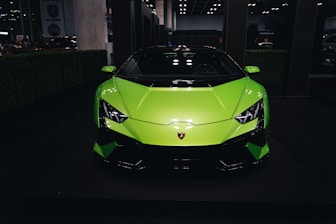 a green sports car