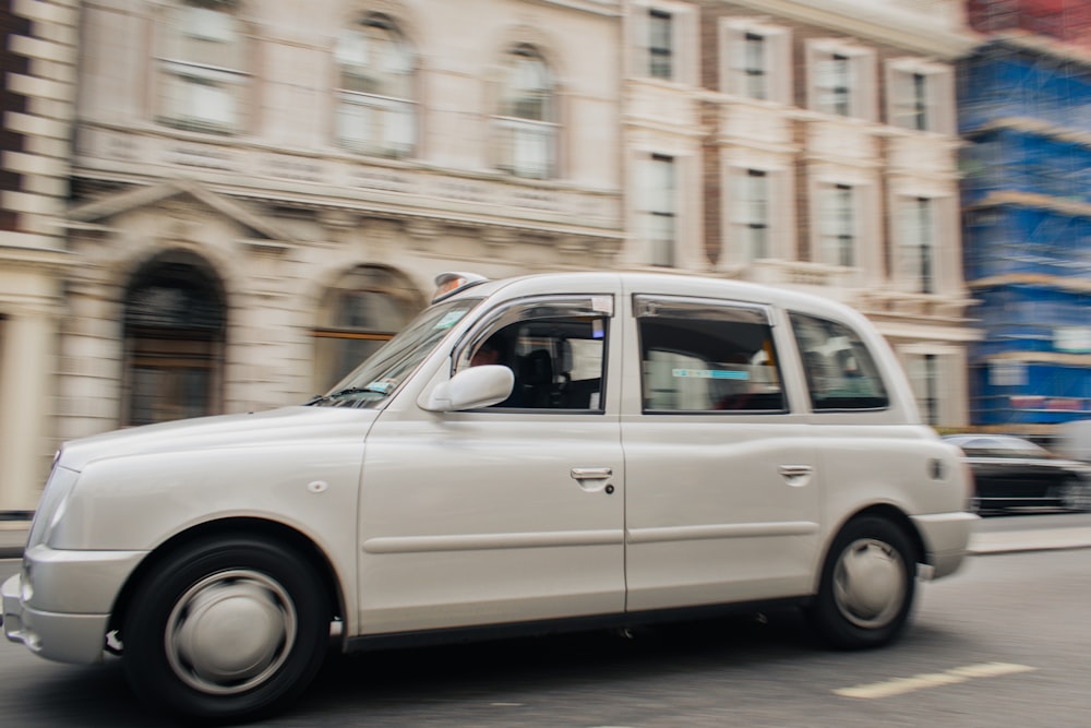 a small white car