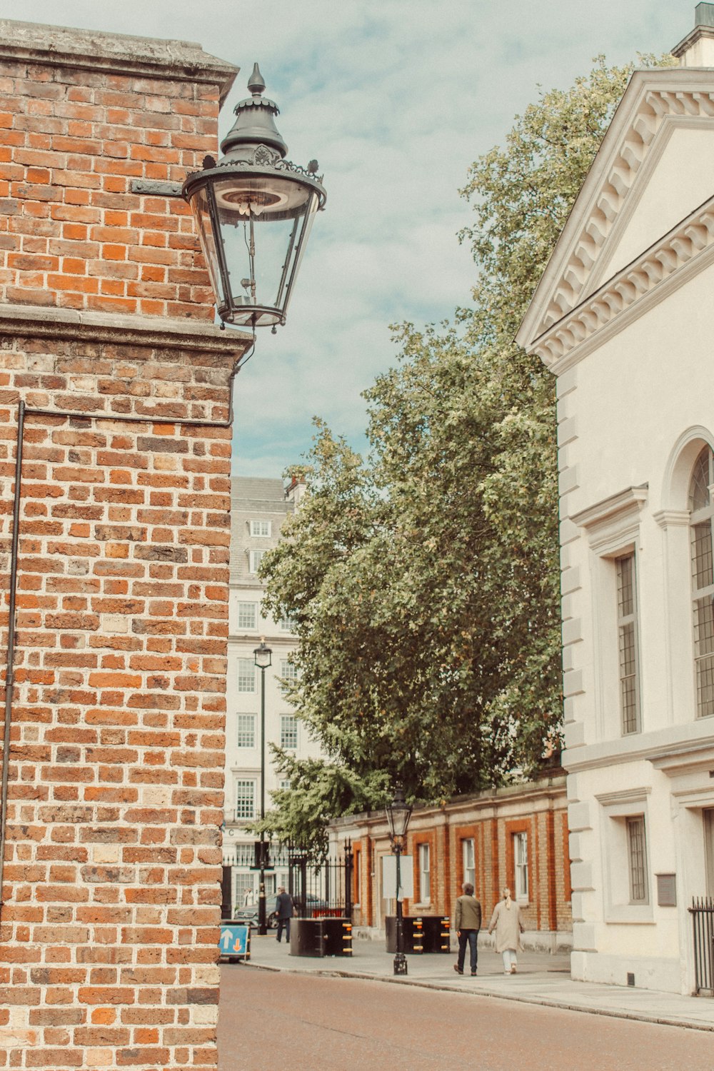 a tree next to a building