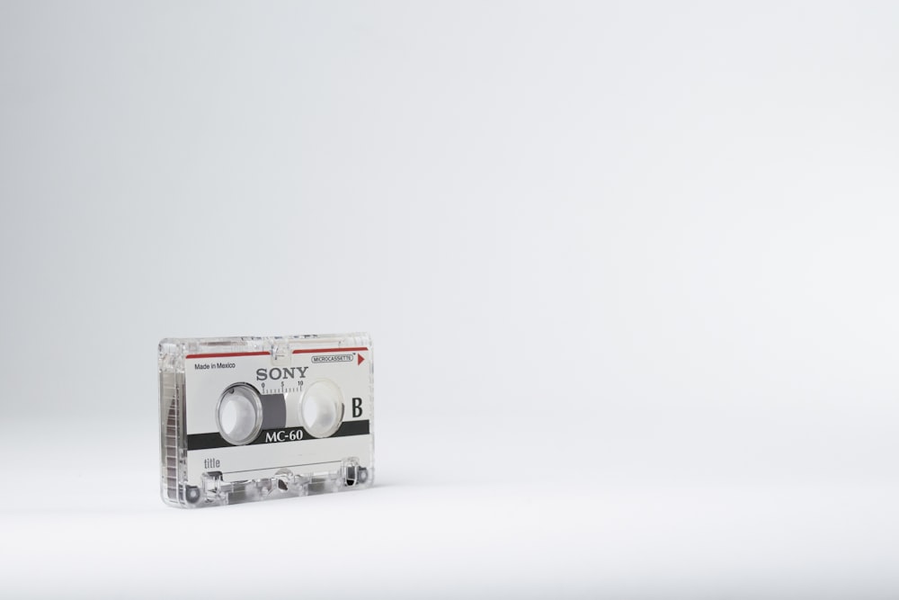 a close-up of a cassette tape