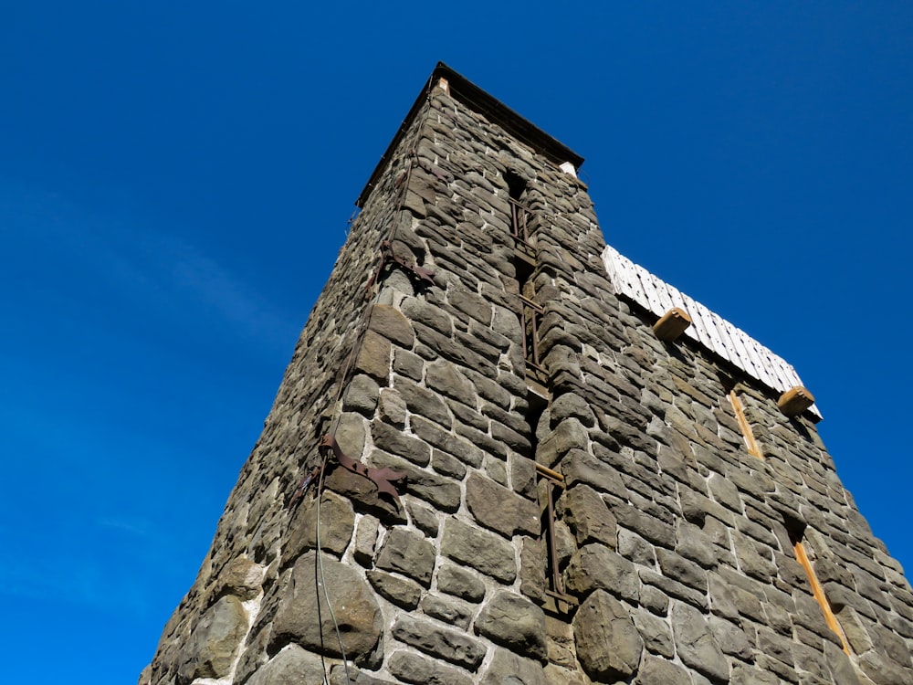 a stone building with a steeple