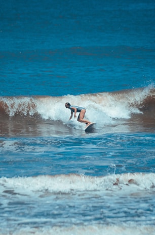 a surfer riding a wave