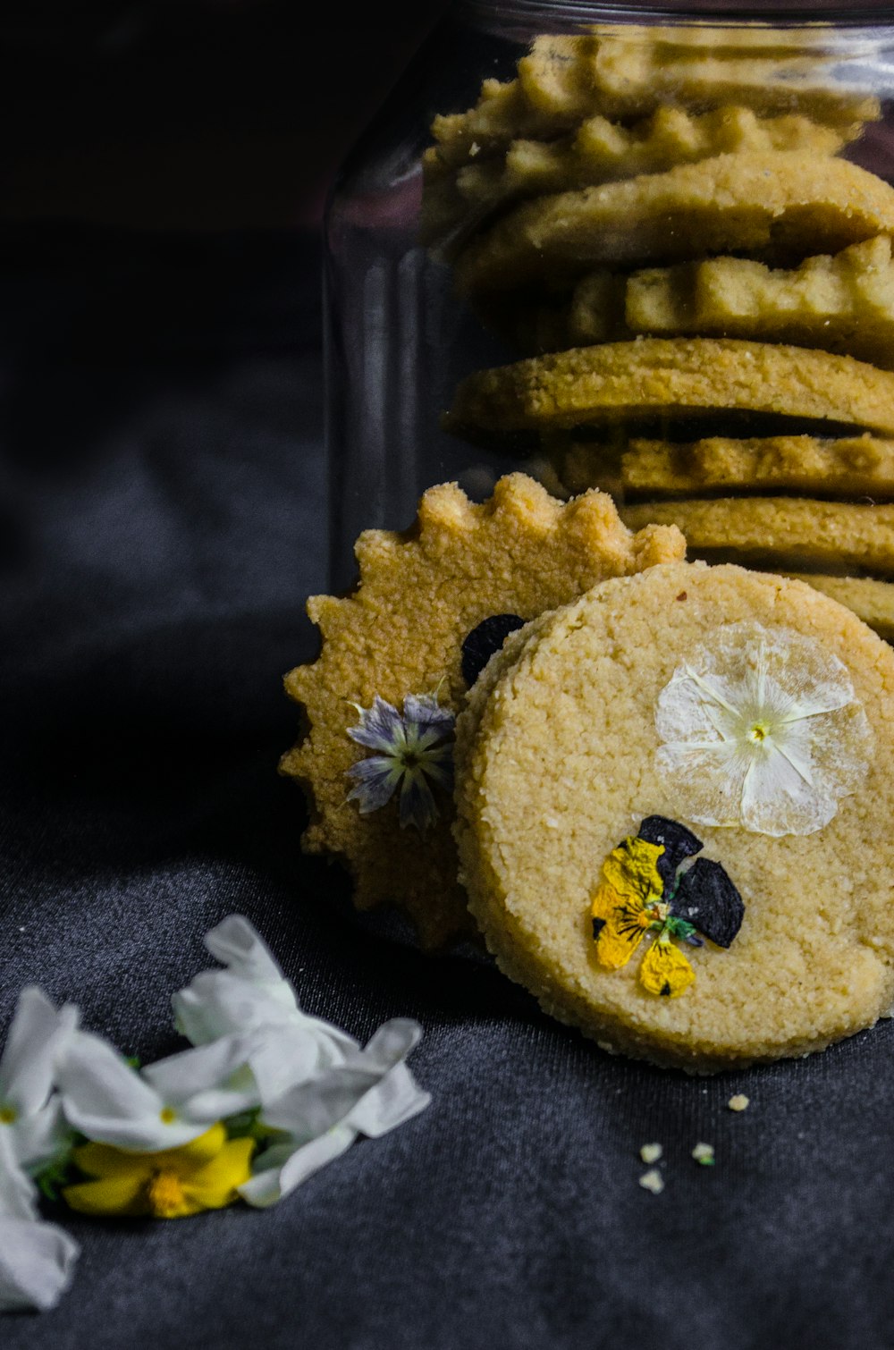 a cookie with a butterfly on it