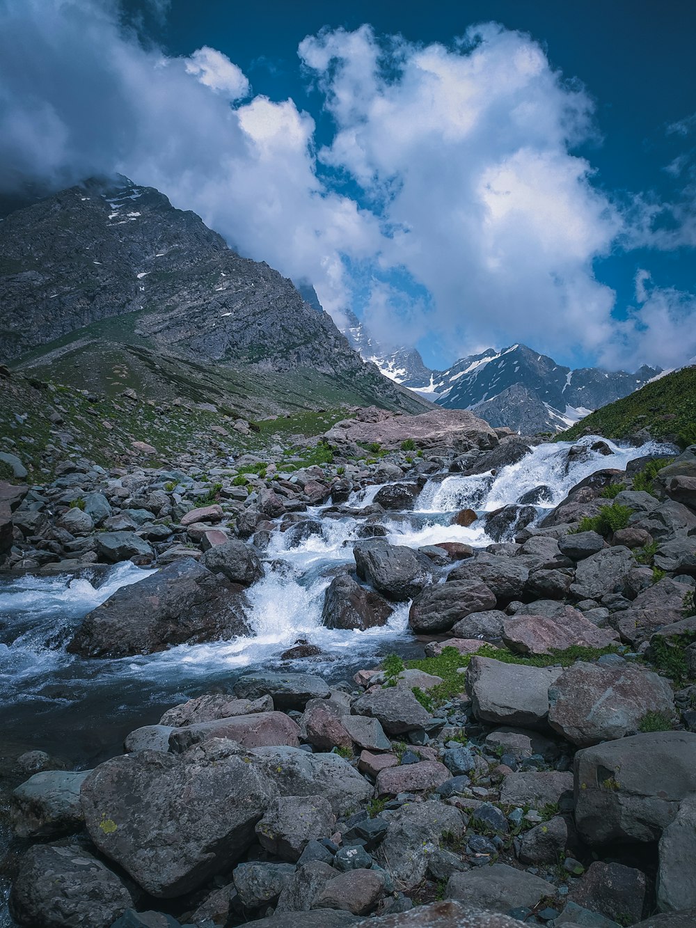 a rocky river bed