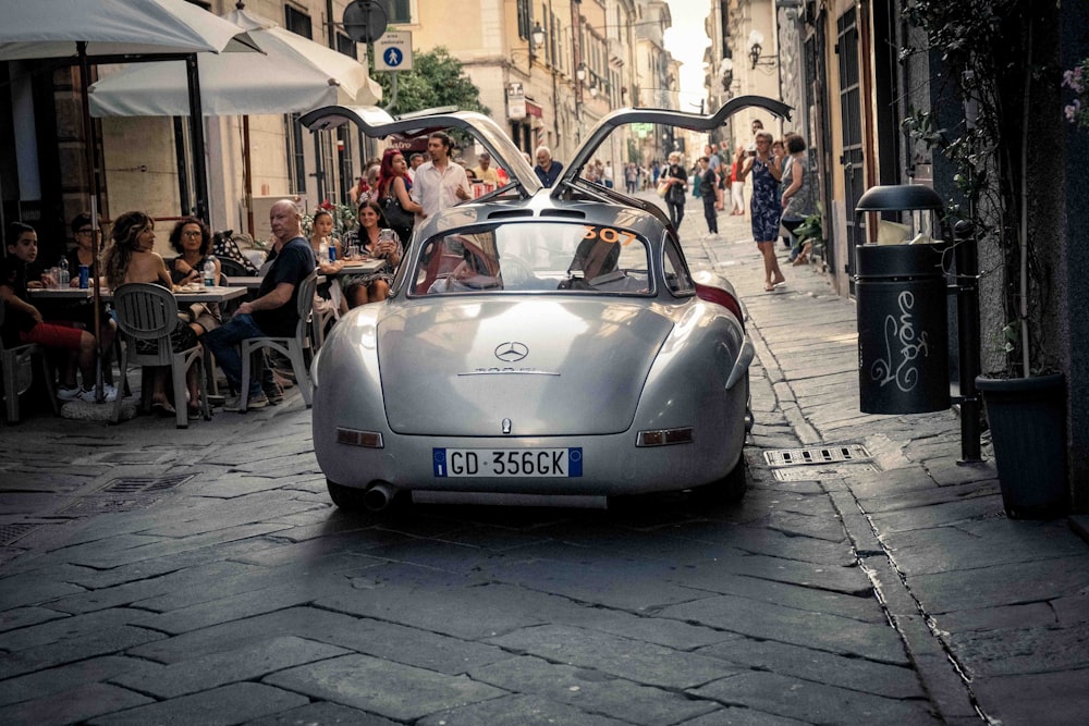 a car parked on a street