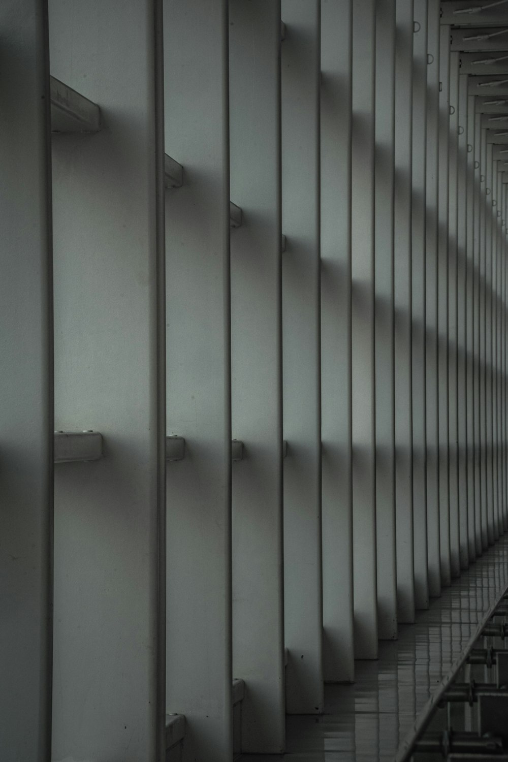 a row of white lockers