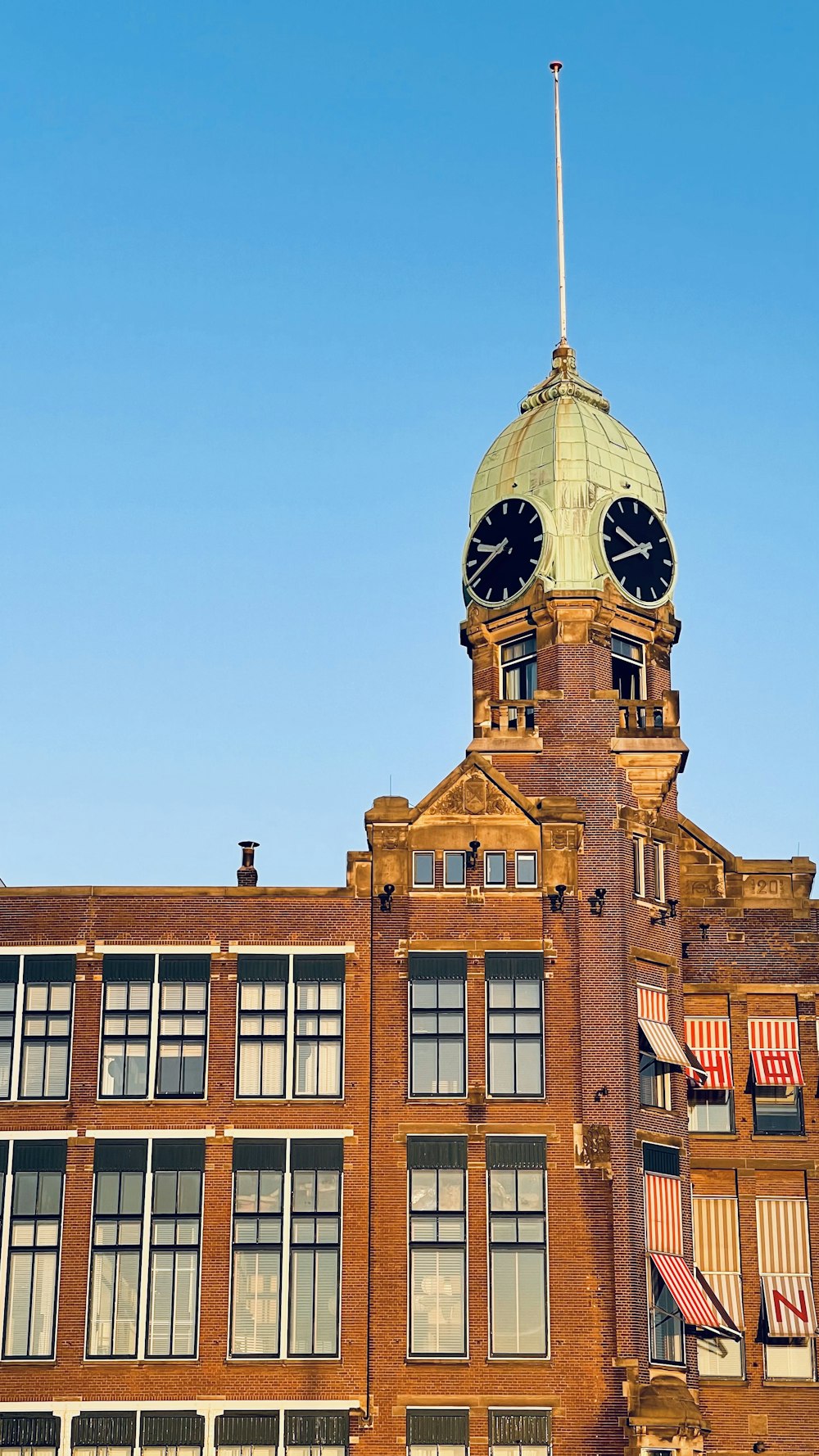 a clock tower on top of a building