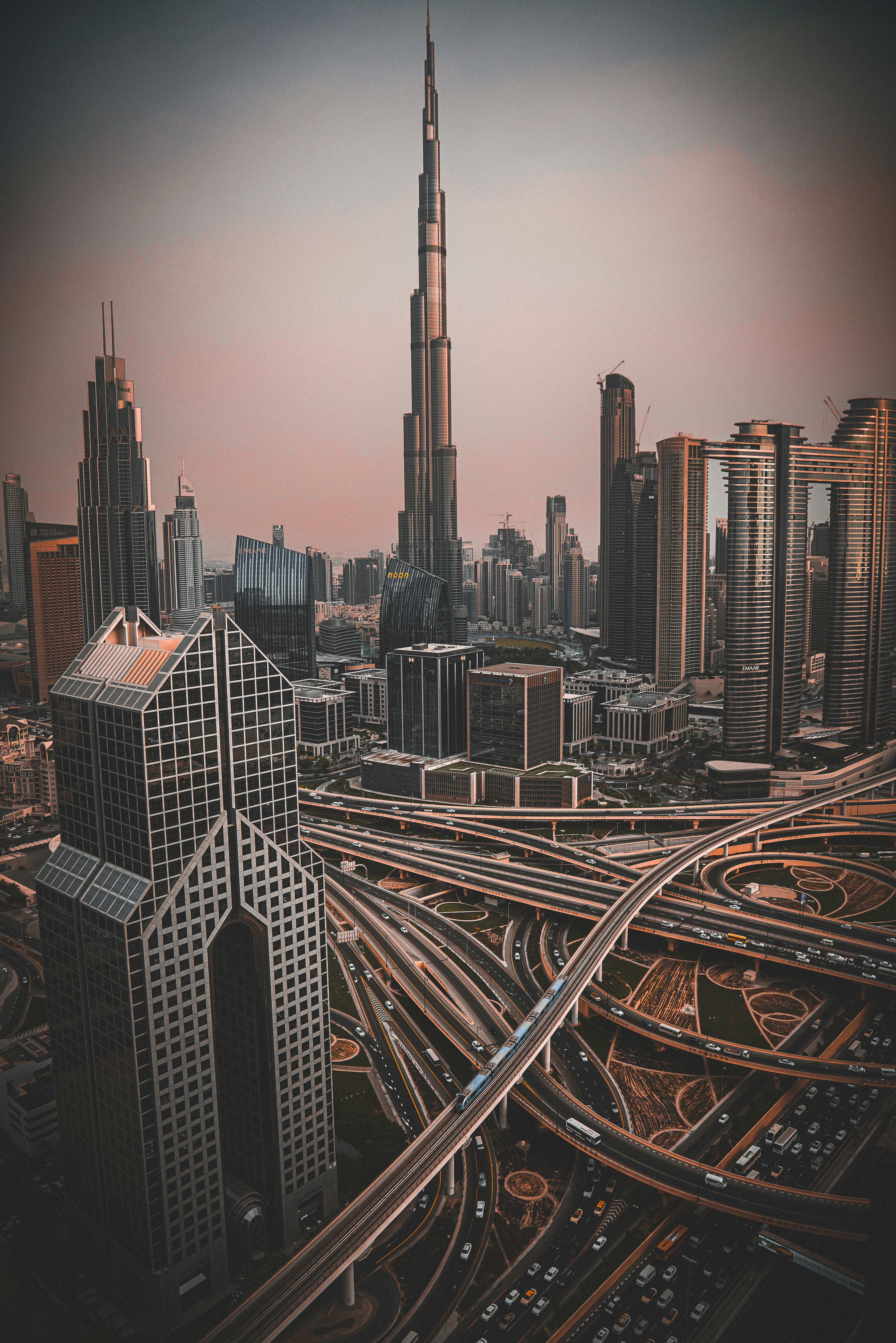 a city with tall buildings