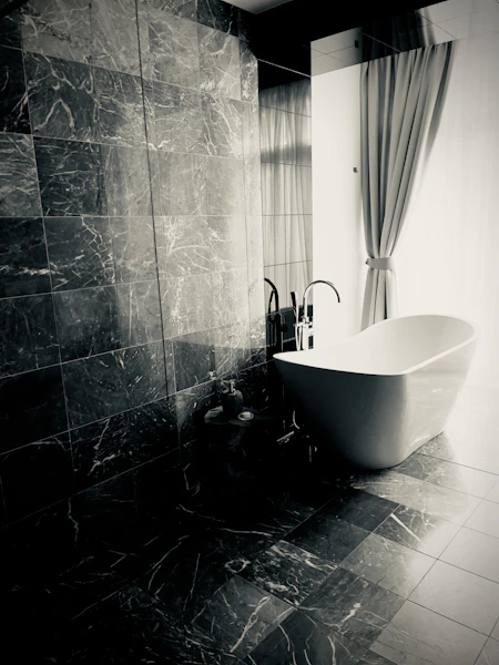 a bathroom with a sink and a bathtub