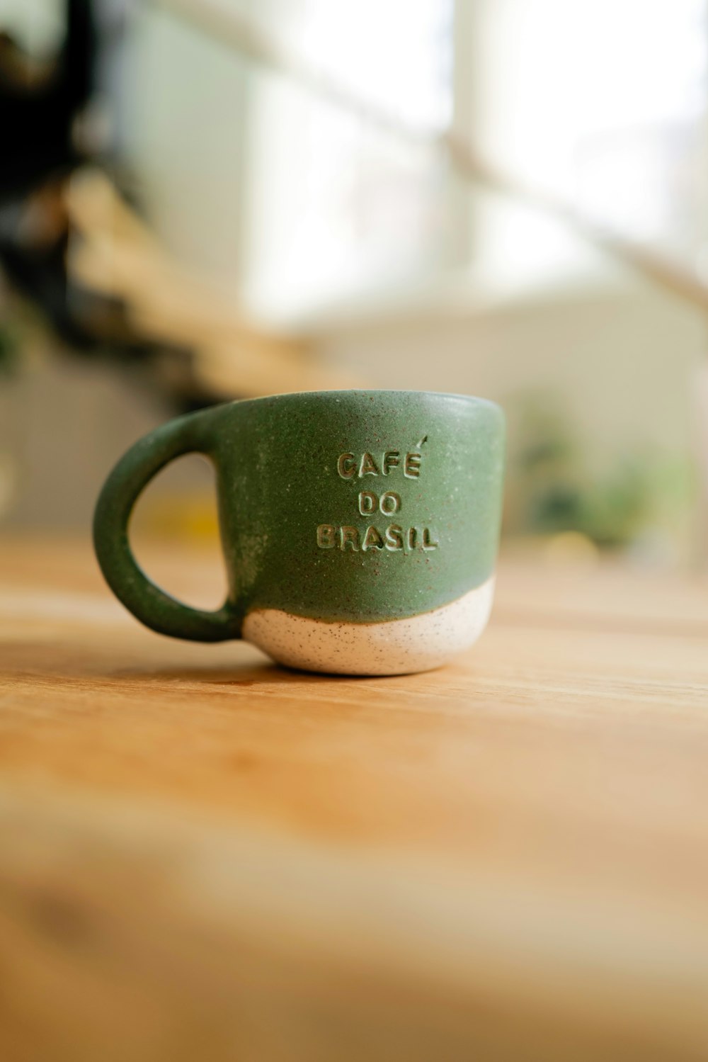a green coffee mug