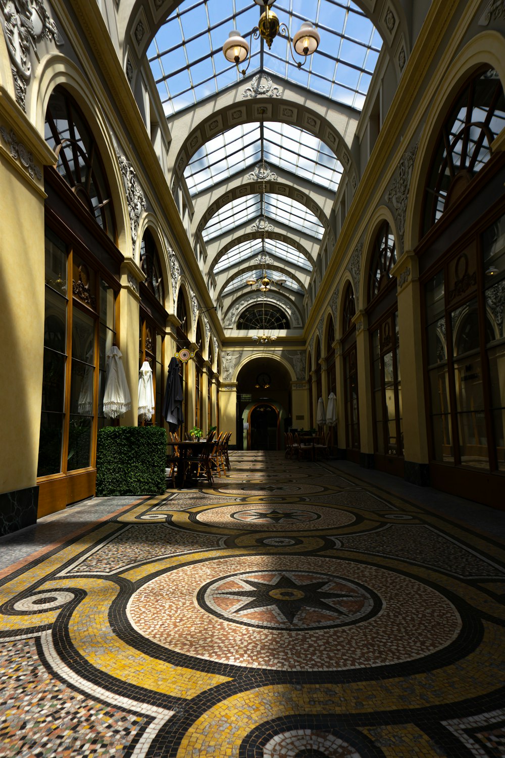 a large ornate building with a large arched ceiling