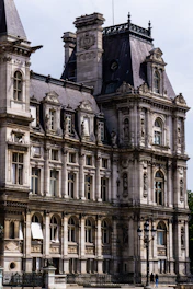 a large building with a clock tower