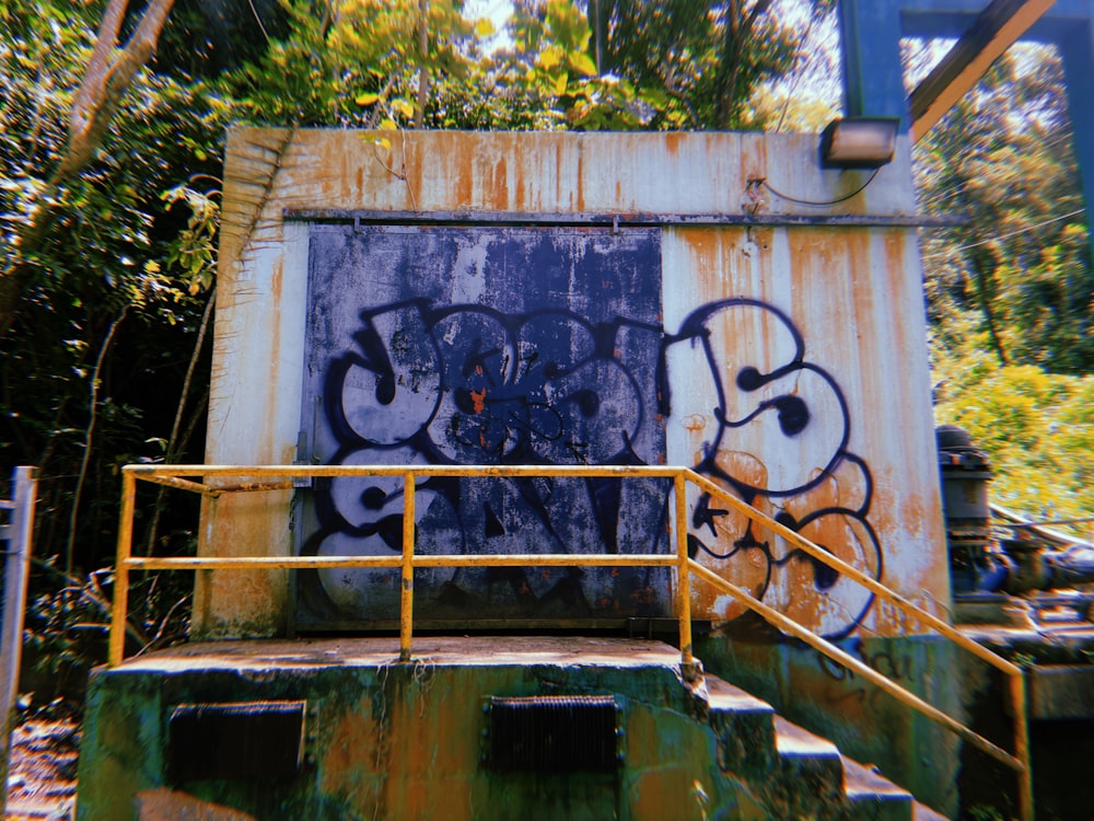 graffiti on a metal box