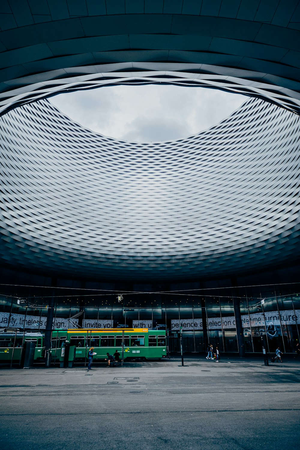 a large building with a glass roof