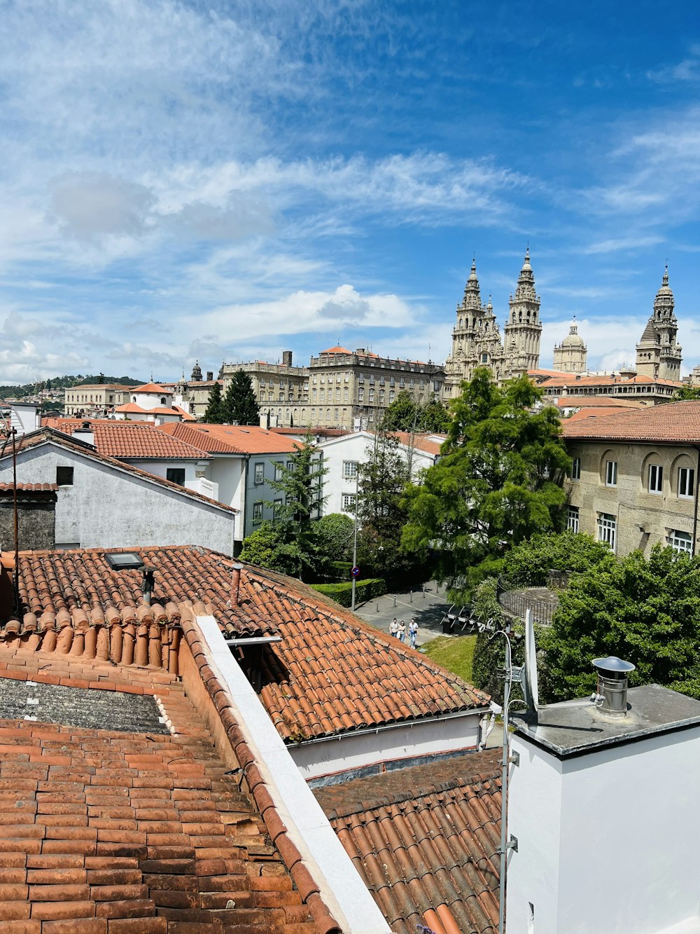 a rooftop view of a city