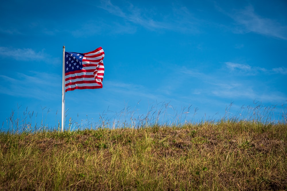 a flag on a pole