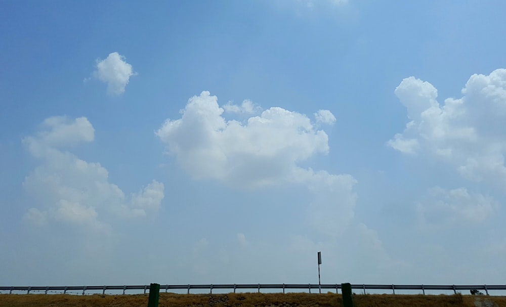 a blue sky with clouds