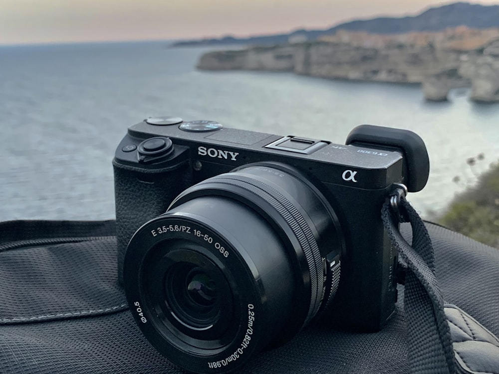 a camera on a boat