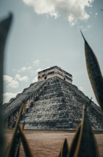 a large pyramid in a desert