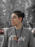 a person wearing glasses