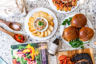 a table full of food