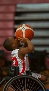 a boy playing basketball