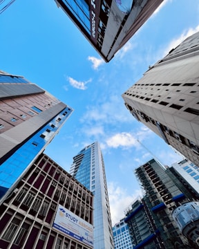 a group of tall buildings
