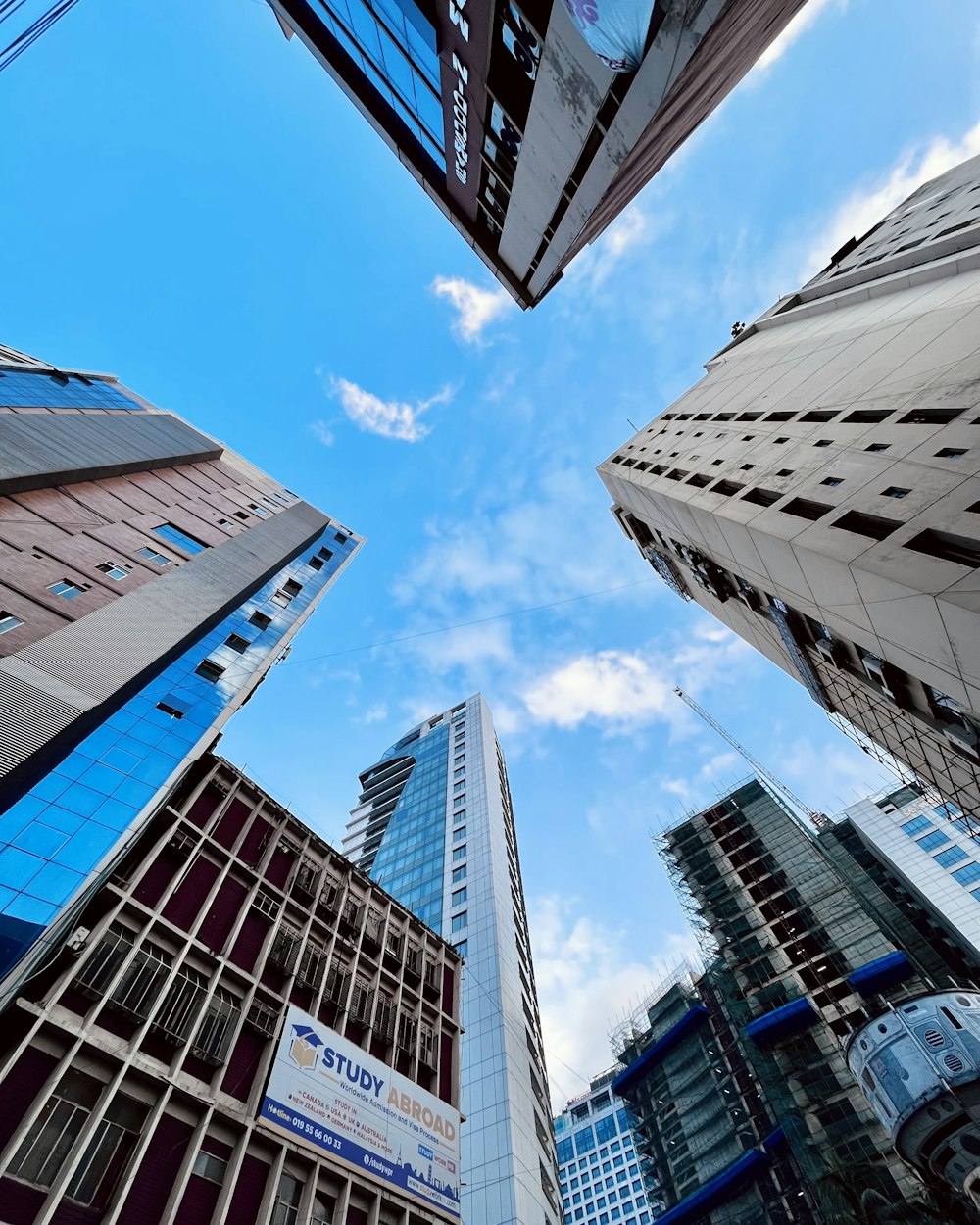 a group of tall buildings