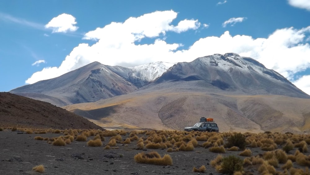 a car parked in a desert