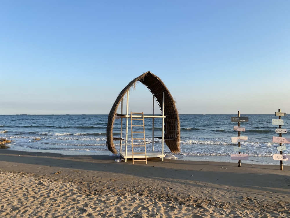 a structure on a beach