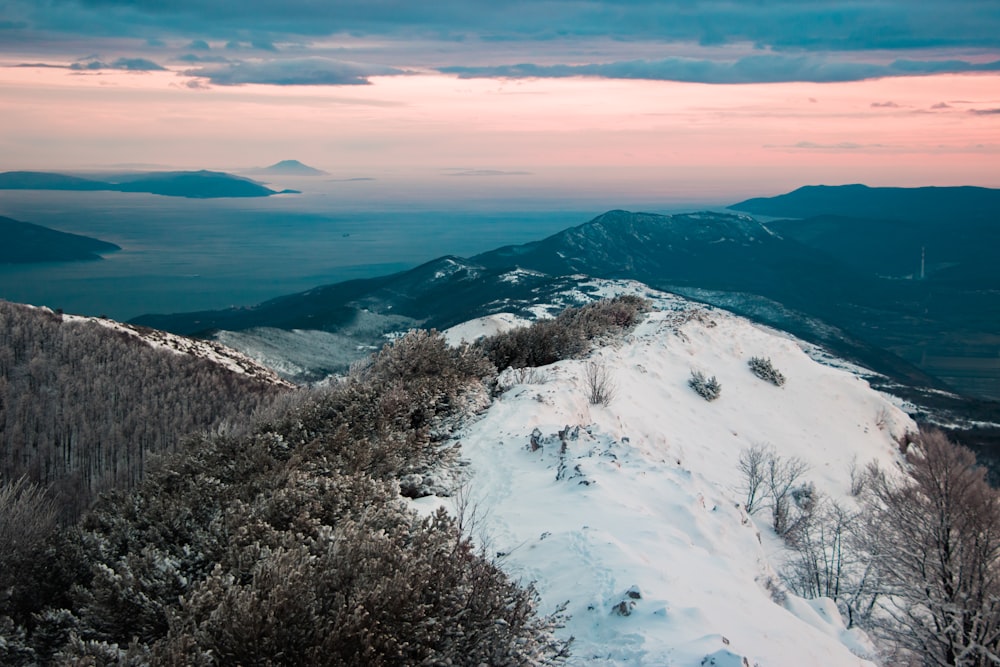 a snowy mountain top