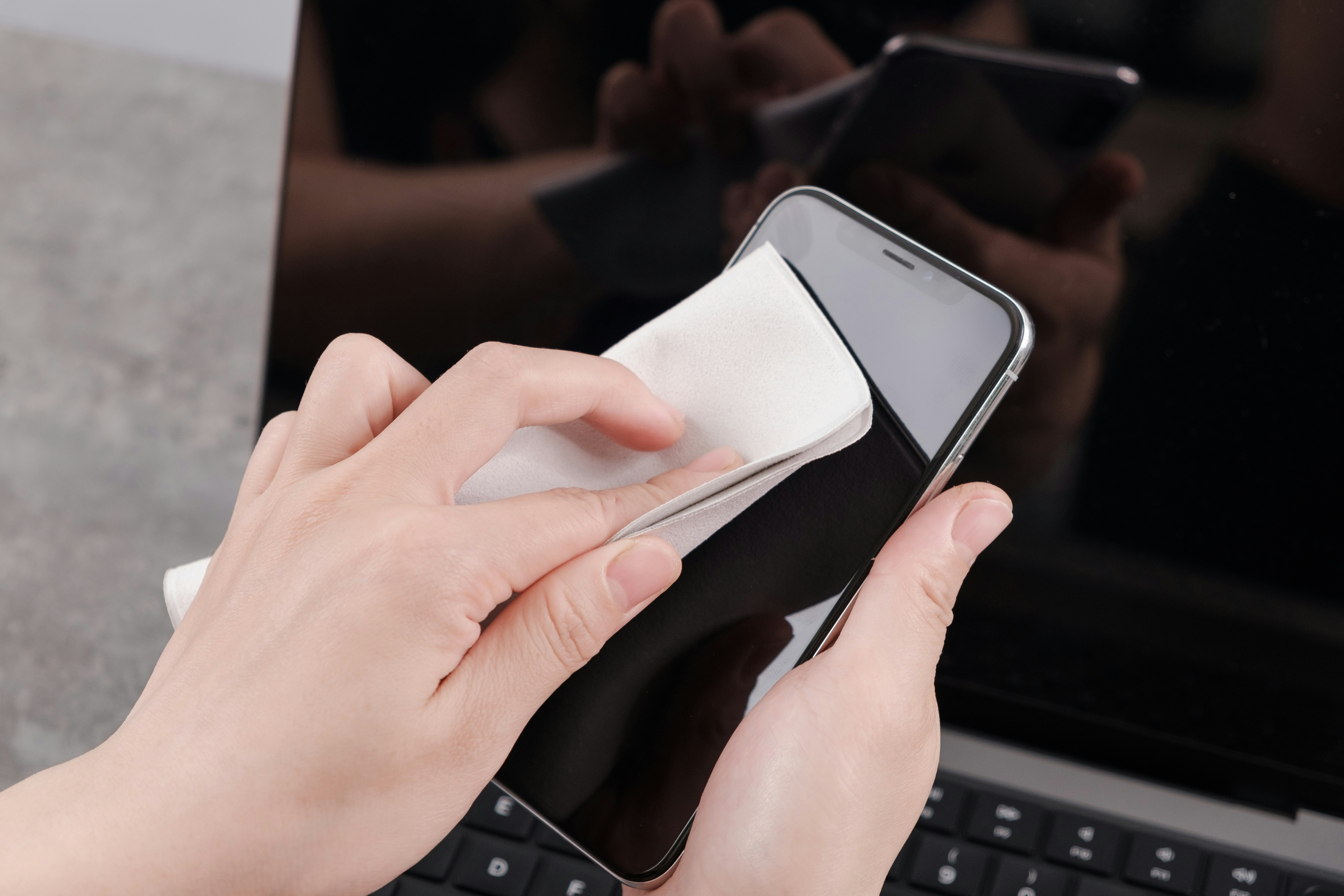 a person holding a phone