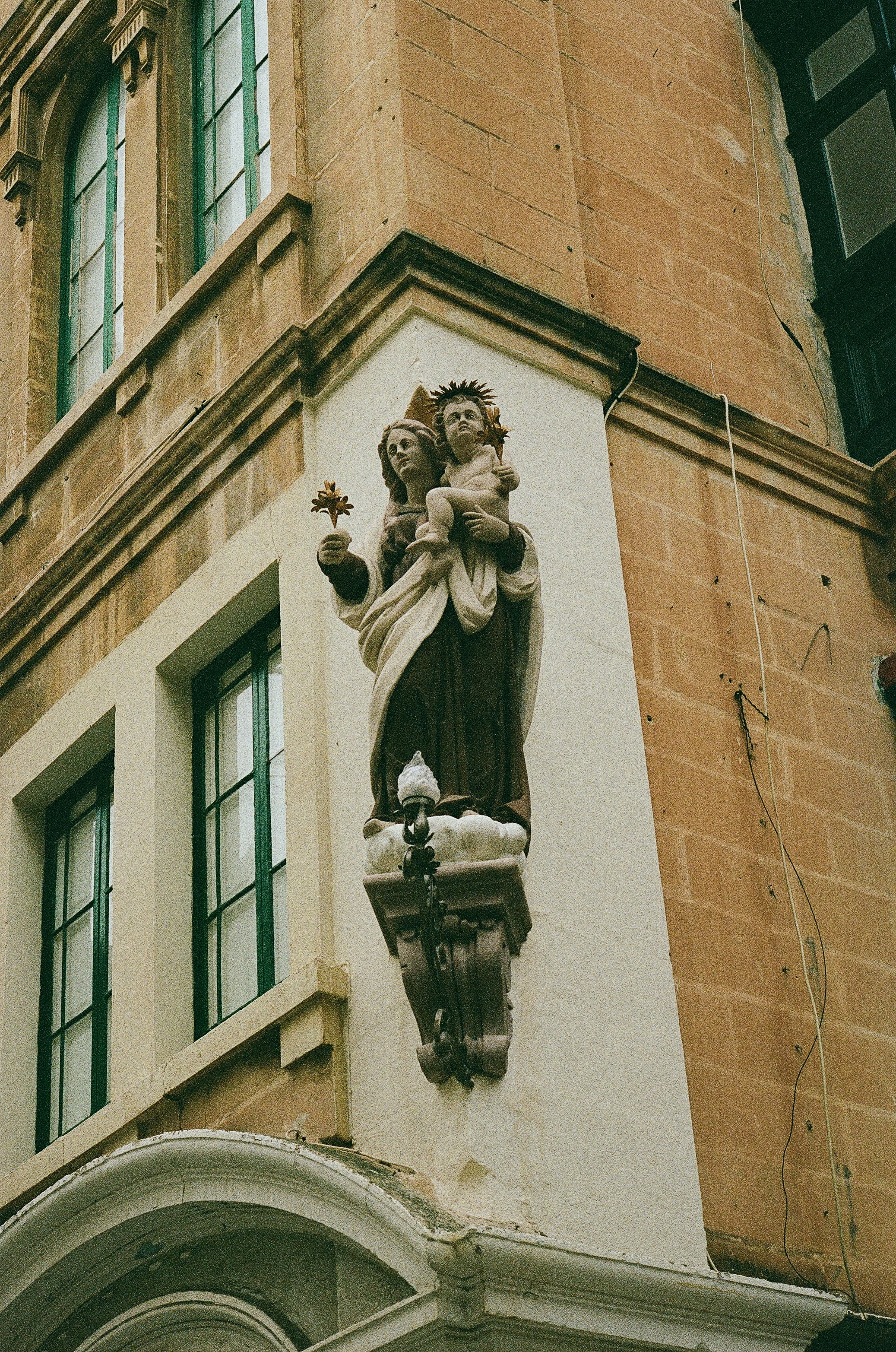 a statue on a building