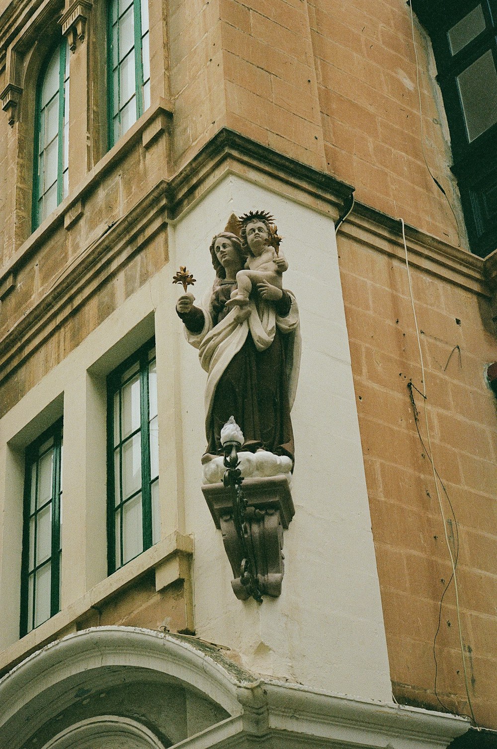 a statue on a building