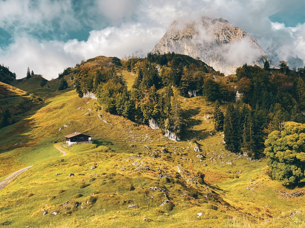 Ein Haus auf einem Hügel