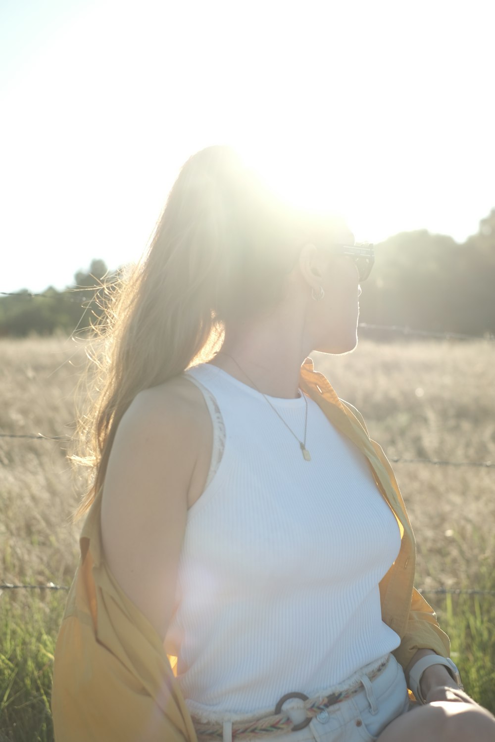 a person with long hair