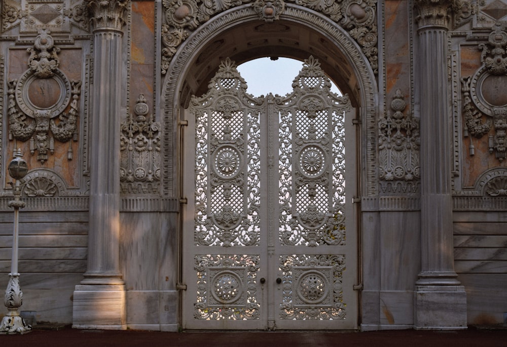 a door with intricate carvings