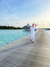 a person standing on a dock
