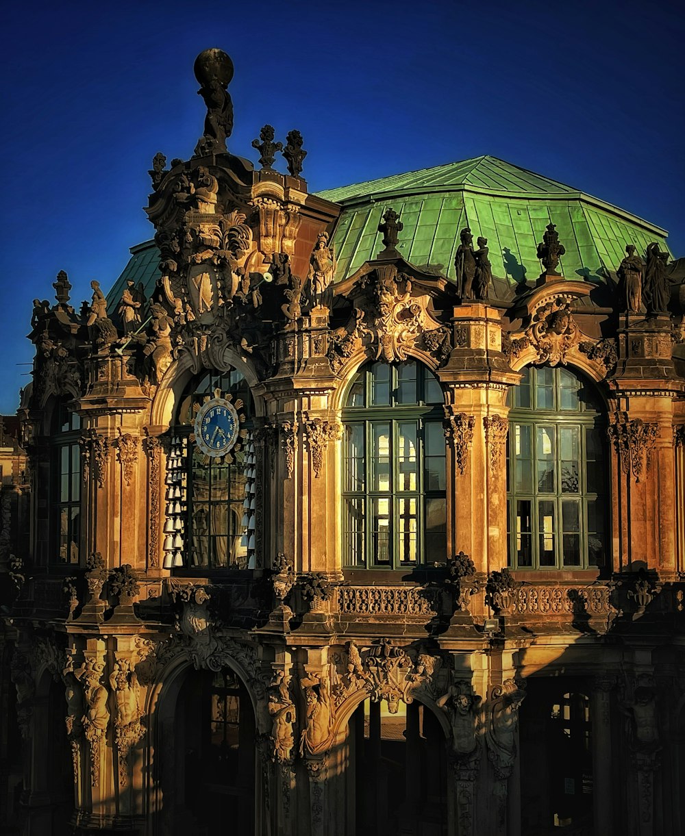 a large building with a clock on it