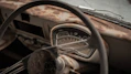 a close up of a car steering wheel