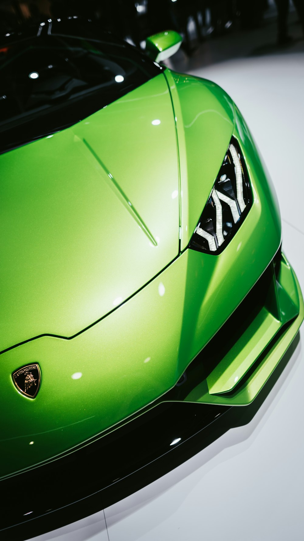 a green sports car