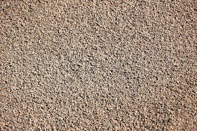 Close-up of a graded gravel surface